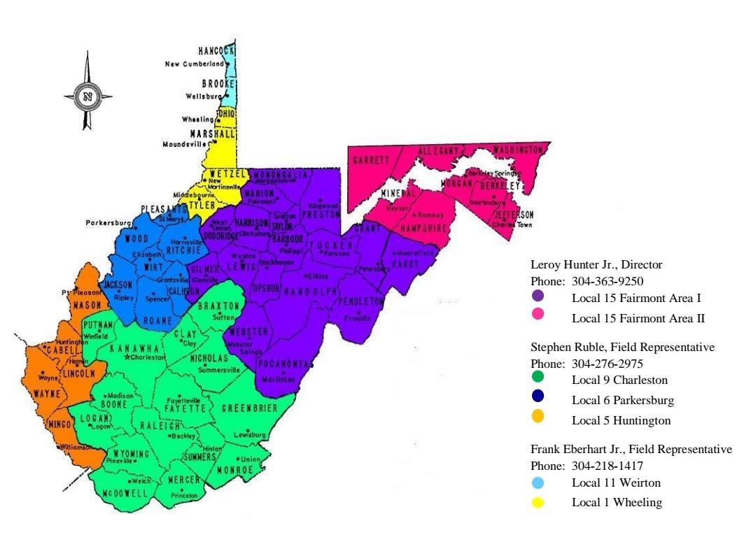 BAC District Council of WV MAP